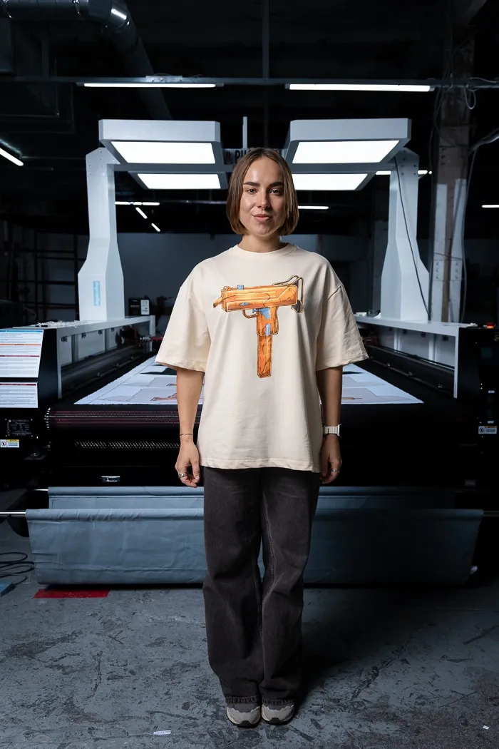 Футболка сливочного цвета MAC-10 Edition 