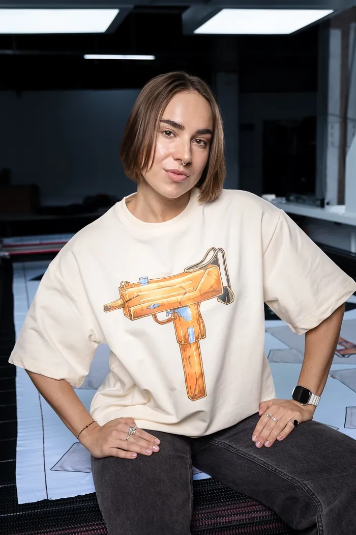 Футболка сливочного цвета MAC-10 Edition 