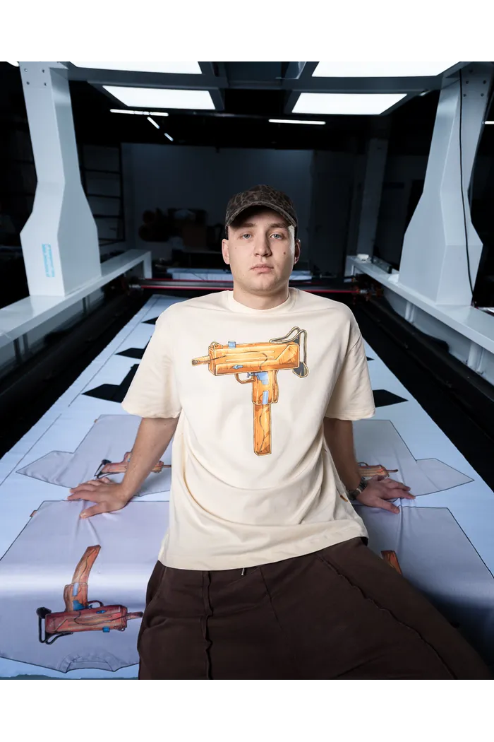 Футболка сливочного цвета MAC-10 Edition 