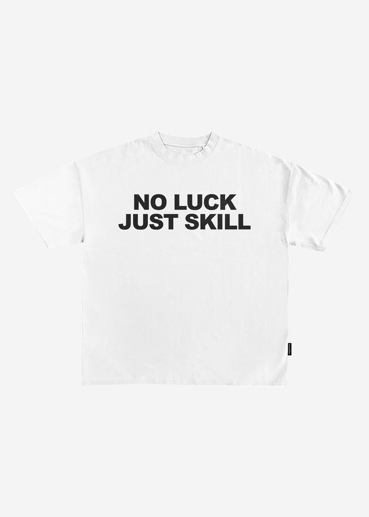 Футболка NO LUCK белая